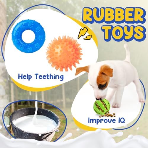 Puppy Toys for Teething, 9 Pack Cute Dog Chew Toys for Small Dogs