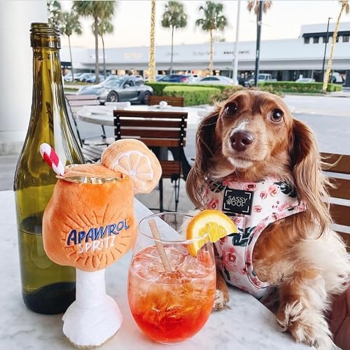 Haute Diggity Dog Apawrol Spritz Plush Dog Toy, Cocktail Parody Chew Toys