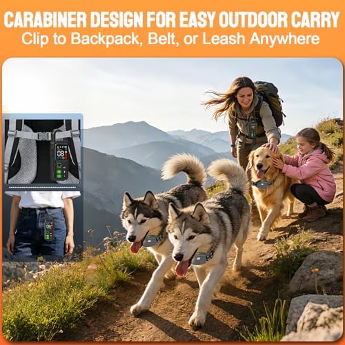 2-in-1 Dog Shock Collar & Bark Collar for 2 Dogs with Remote, 10-100lb