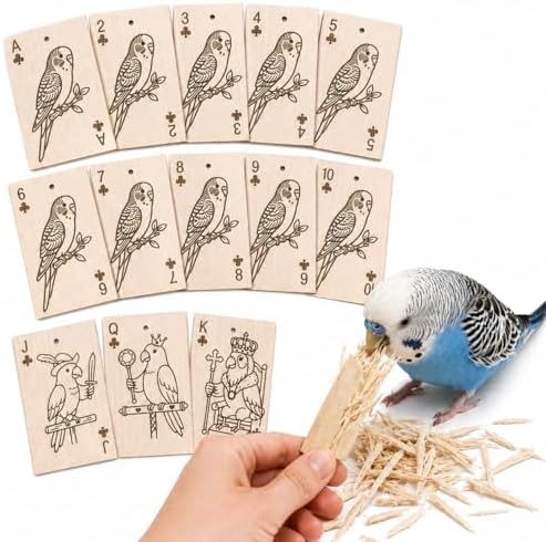 Natural Balsa Wood Bird Chew Toy 13 Count, Shredding Toy for Bird