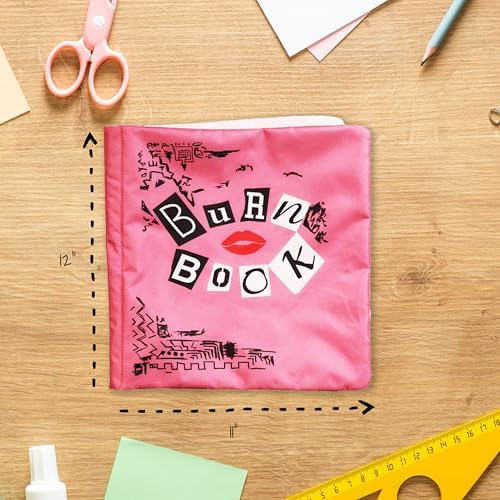 Mean Girls, Plush Dog Toys, Interactive Burn Book with Crinkle Sound, Large