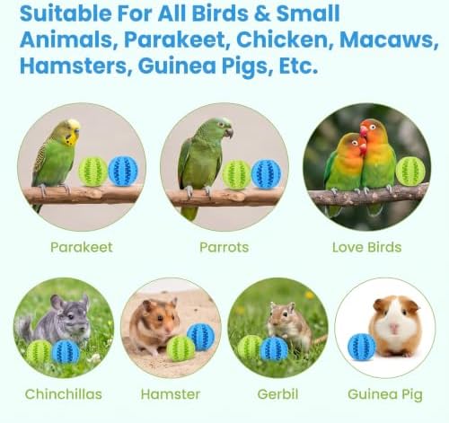 2 Pack Foraging Toys for Birds, Small Animals Slow Feeder