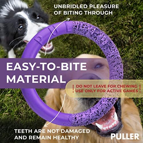 COLLAR Puller Dog Toy Ring for Small Medium Large Dogs Fetch Floating Disc
