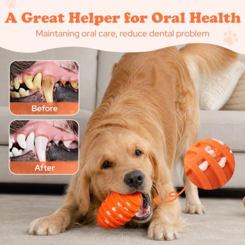 3 Pack Dog Chew Toys for Aggressive Chewers, Indestructible Toys