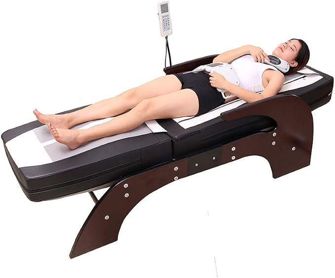Premium Jade Roller Far Infrared Full Body Massage Bed Table (Black)