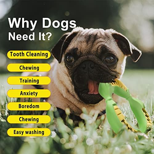 Durable Dog Chew Toys for Average Chewers - Dog Toy Treat Dispenser stuffable Tough Dog Toys for Small Medium Large Dogs Puppy Pet Teething Toys-Medium