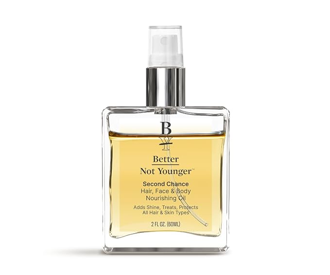 Better Not Younger Nourishing Oil for Face, Body & Hair – Lightweight, Fast-Absorbing Hydrating Oil for Women Over 40 – With Abyssinian to Restore Moisture, Smoothness & Protection for Skin and Hair.