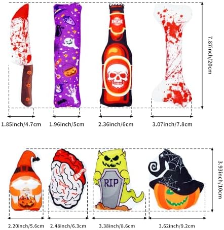 Halloween Cat Catnip Toys for Indoor Cats with Crinkle 8 Pack