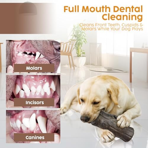 Dog Toy Bundle for Aggressive Chewers – Durable Chew Ball & Treat Dispenser – Tough Dog Toys for Large Dogs, Heavy Chewers – Non-Toxic Rubber, Interactive, Teeth Cleaning, Indoor/Outdoor Play