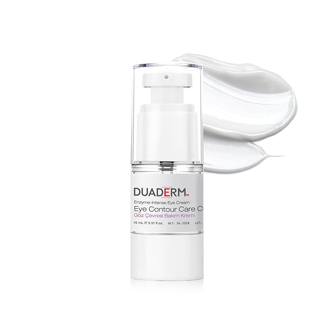DUADERM Enzyme-Intense Eye Cream, Anti-Aging Eye Contour Cream for Wrinkles, Puffiness & Dark Circles, 0.5 fl oz (15 mL)