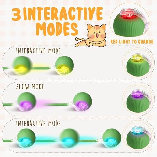 2PCS Interactive Cat Toy Rolling Ball Chewie Viral Dog Ball