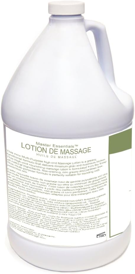 Master Massage Unscented Massage Lotion in 1 Gallon Bottle.