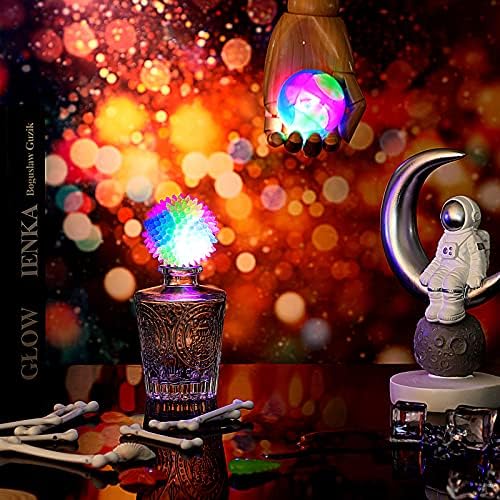 Skylety 2 Pack 2.5" Light up LED Dog Balls for Puppy Small, Medium Dogs