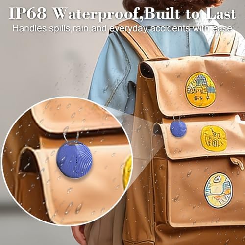 Air Tracker Tag, [MFi Certified] Smart Tag, Pet Bluetooth Tracker for Apple Find My, IP68 Waterproof,Replaceable Battery, Key Finder and Item Locator for Keys, Bags, Pets, Wallet-Blue