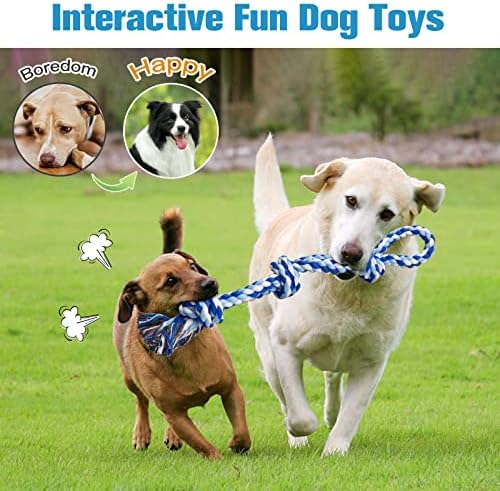 UPSKY 2 Pack Dog Rope Toys, Heavy Duty Dog Chew Toy for Aggressive Chewers
