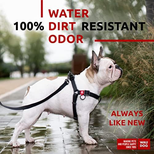 WAUDOG Waterproof Dog Harness with QR Code Tag & Metal Clasp