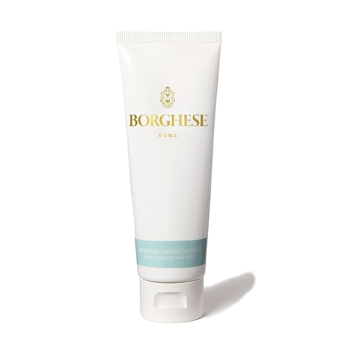 Borghese Advanced Fango Delicato Mud Mask - Hydrating Face Mask with Kaolin Clay, Aloe, Hydrolyzed Collagen & Hyaluronic Acid for Normal & Dry Skin