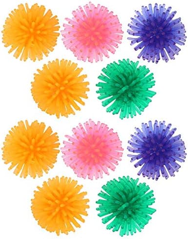 Zerodis 10 Pcs Cat Colorful Ball Toys,Portable Catch Playing Toys Thorn Pet Kitten Exerciser Interactive Balls