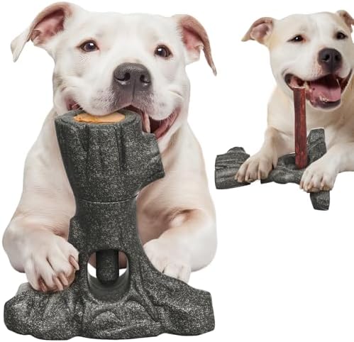 Sedioso Bully Stick Holder for Dogs, Dog Frozen Toy, Though Dog Toys for Aggressive Chewer, Sturdy Dogs Chew Holder Safety Device to Prevent Choking, BPA-Free, Long-Lasting -Fits Various Bully Sticks