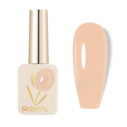 Jelly Gel Nail Polish - Sheer Translucent Semi-Transparent UV/LED Gel with Glossy Finish (Nude)