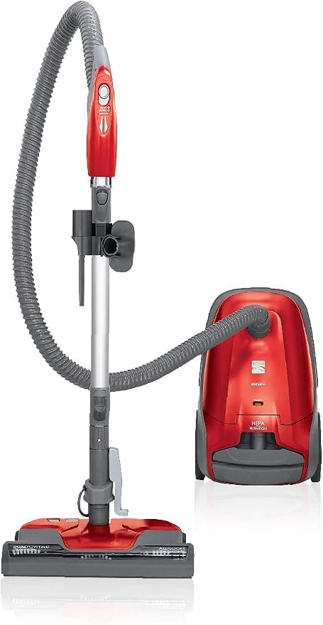 Kenmore 81414 400 Series Pet Friendly Lightweight Bagged Canister Vacuum with Extended Telescoping Wand, HEPA, Retractable Cord, and 4 Cleaning Tools-Red | Lightweight, Extended Telescoping Wand, HEPA, Retractable Cord, and 4 Cleaning Tools - 81414