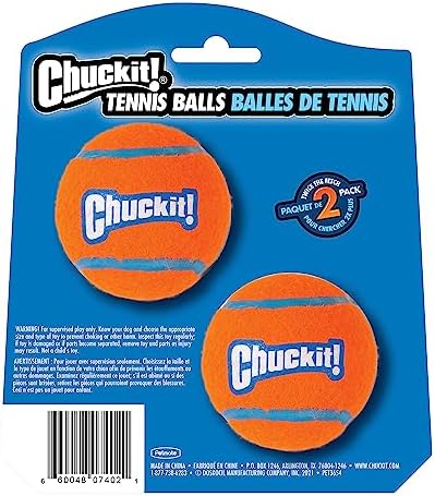 Chuckit! Dog Tennis Ball Dog Toy, (2.5 Inch Diameter) for Dogs 20-60 lbs, Medium (Pack of 48)