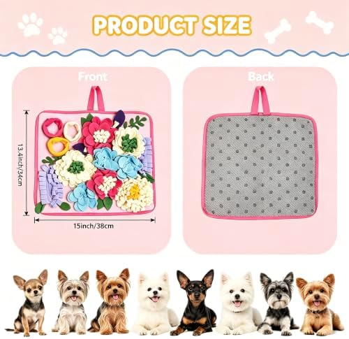 Snuffle Mat for Dogs, Slow Feeder Dog Puzzle Toy, Pet Enrichment Mat