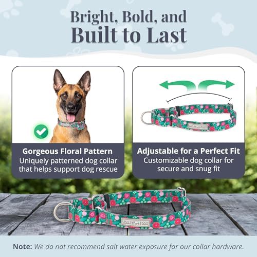 Lucky Love Dog Martingale Collar for Large Dogs No Slip Cute – Penny, Large