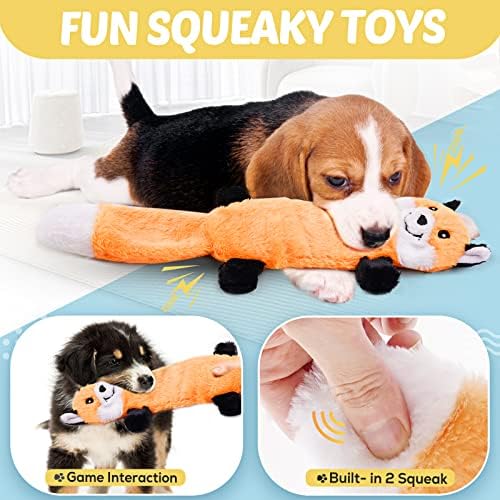 LOYEE Puppy Toys 21 Pack, Small Dog Chew Toys with Rope Toys for Teething Pet Cute Squeak Toy with Treating Ball for Puppy, Small Dogs - 21 Pack