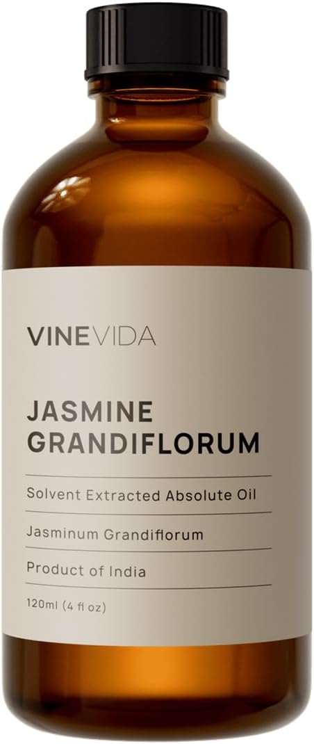 VINEVIDA Jasmine Essential Oil 4 oz - Undiluted Candle Scent DIY Scents for Candlemaking Bulk Soap Making