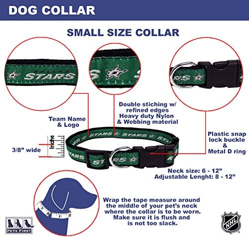 Pets First NHL Collar for Dogs & Cats. Adjustable, Cute, & Stylish! The Ultimate Hockey Fan Collar!