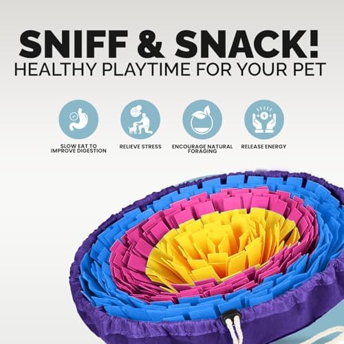 PET ARENA Snuffle Mat Dog Puzzle Feeder for Slow Eating & Brain Training