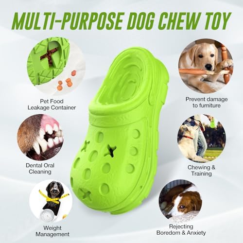 RUXAN Dog Toys for Aggressive Chewers, Indestructible Dog Toys for Large Dogs, Durable Tough Dog Chews Natural Rubber Interactive Dog Chew Toy with Bleef Flavor