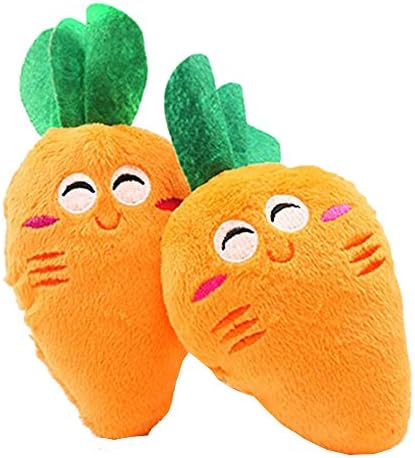 Pet Squeaky Toys Vegetables & Fruits Plush Dog or Cat Chew Toys for Puppies Small Dogs