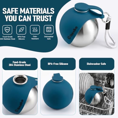 Cibaabo Portable Dog Water Bottle with Collapsible Silicone Bowl 10 oz