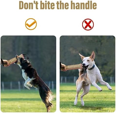 Storystore Dog Tug Toy Dog Training Bite Pillow Jute Bite Toy - Best for Tug of War, Puppy Training Interactive Play - Interactive Toys for Small and Medium Dogs