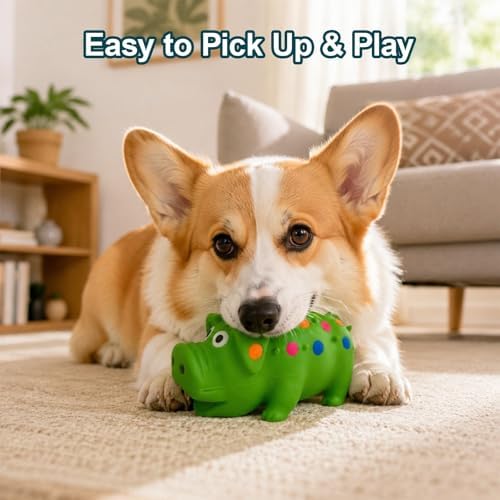 3Pcs Squeaky Pig, Squeaky Pig Dog Toy, Interactive Latex Puppy Chew Toys for Anxiety Relief and Brain Stimulation