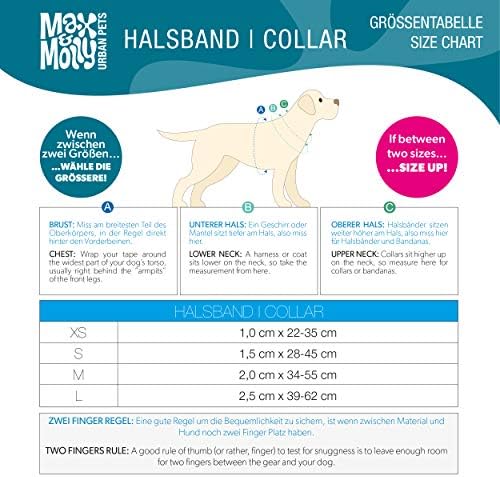 Max & Molly Smart ID Dog Collar with Gotcha! QR Safety Tag and Custom Pet Profile, Soft Padded Neoprene, Waterproof, Watermelon, Medium (13-21")