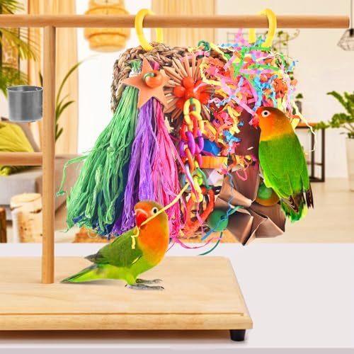 KATUMO Bird Toys, Grass Mat Foraging Chew Toy for Parakeet Cockatiel