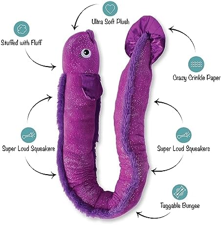Fringe Studio Large Plush Dog Toy, Kind of A Big EEL, 37.5" Long x 3.5" Wide, Pet Shop Collection (728008)