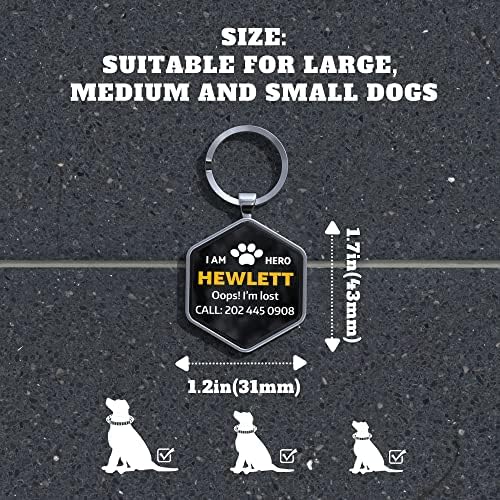 QR Code Dog Tag -On Pet ID Name Tag for Dogs, Cats & Horses – Custom Personalized Noiseless Tag with Jingle-Free Fit & Online Profile Display