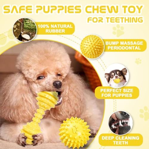 Puppy Toys - 7 Pack Puppies & Small Dogs Chew Toys for Teething,Relieves Teething Anxiety, Soft & Durable Interactive Toys, Not for Heavy Chewer