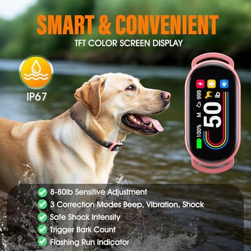 generic Dog Bark Collar for Small Medium Large Dogs Automatic(Pink)