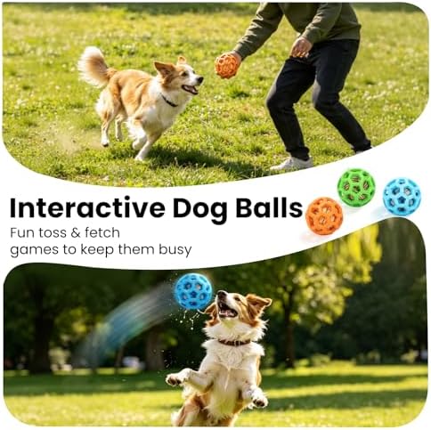 HGB 3.2" Dog Toy Ball for Aggressive Chewer, Tough Rubber, Cotton Rope Ball