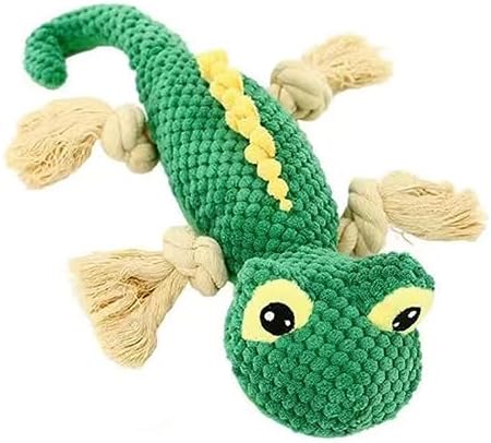 Squeaky Dog Toy,Stuffed Pet Toys,Plush Lizard Dogs Toys with Durable Rope Legs Interactive Dog Toy,Tear Resistant Durable Chewing Pets Toys for Puppy Middle Large Dogs