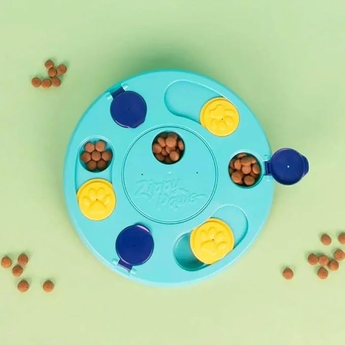 ZippyPaws - SmartyPaws - Puzzler Dog Toy - 3 in 1 Interactive Dog Toy Puzzle, Teaches Problem Solving Skills, Teal