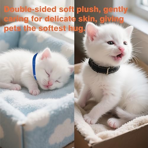 Newborn Puppy Collar Set of 12 with Numbered Tags & Weight Tracker Chart, Soft Adjustable Kitten Collar, Puppy Collars for Litter, Whelping Supplies for Kitten Small Dogs (S/M/L) (S)