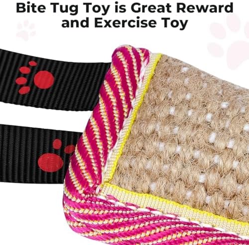 DGSL Dog Tug Toy Dog Bite Jute Pillow Pull Toy for Small and Medium Dogs