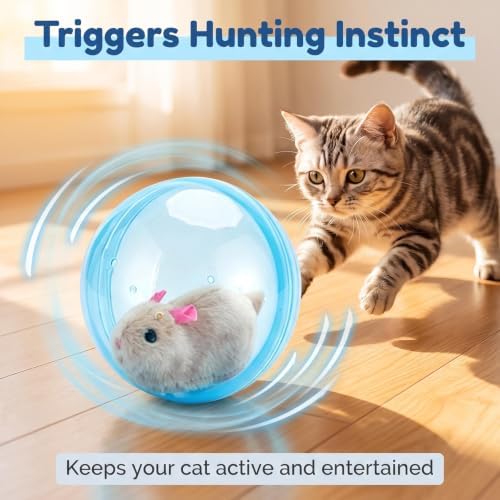 Interactive Rolling Cat Ball,2026 New Self-Rolling Interactive Cat Ball