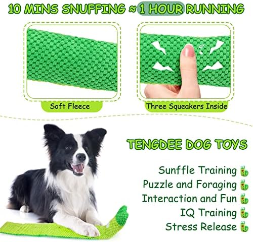 Letsmeet Squeaky Snuffle Dog Toy for Boredom Relief, Interactive Treat Puzzle Plush for Mental Stimulation & Foraging Training, Soft Chew Toy for Small Medium Dogs